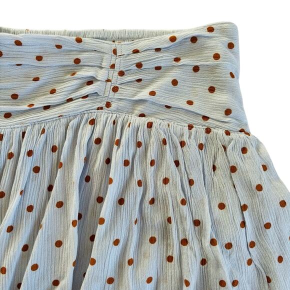 Free People Gobi Pleated Skort in Cornflower Blue Combo Polka Dot Size Large - Picture 4 of 10